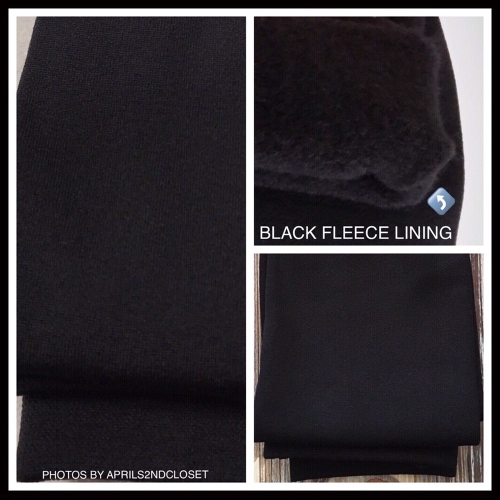 BEBE 2 BLACK FLEECE FLEECE LINED LEGGINGS A2C - Picture 6 of 12